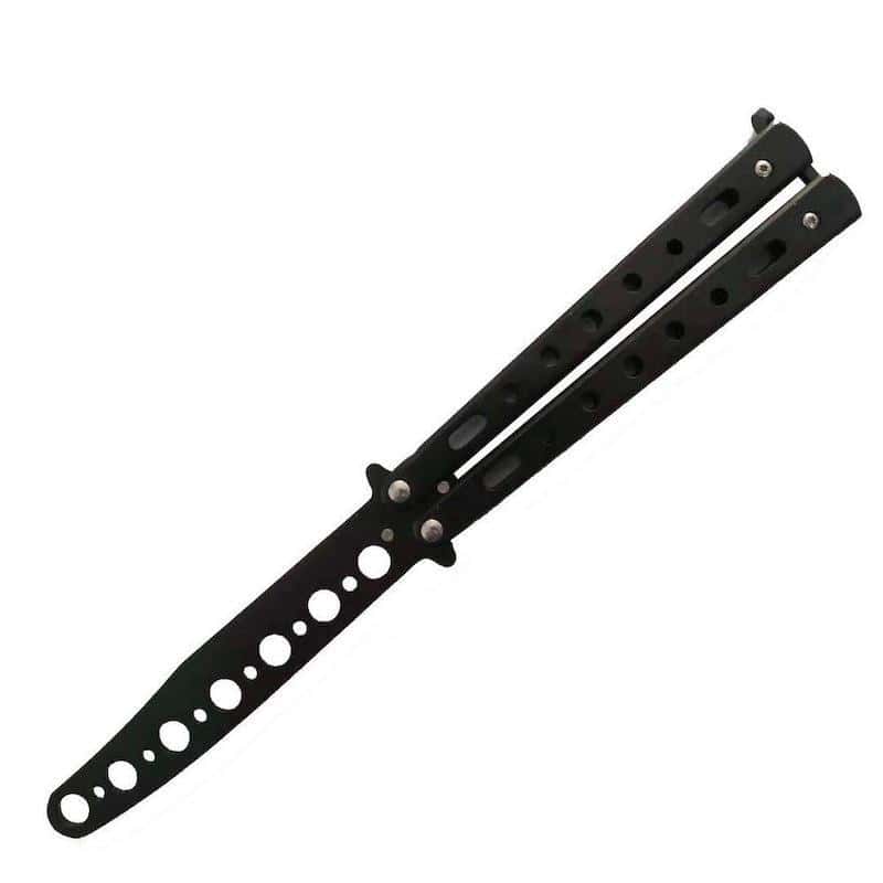 Cuchillo Mariposa Balisong Acero Negro