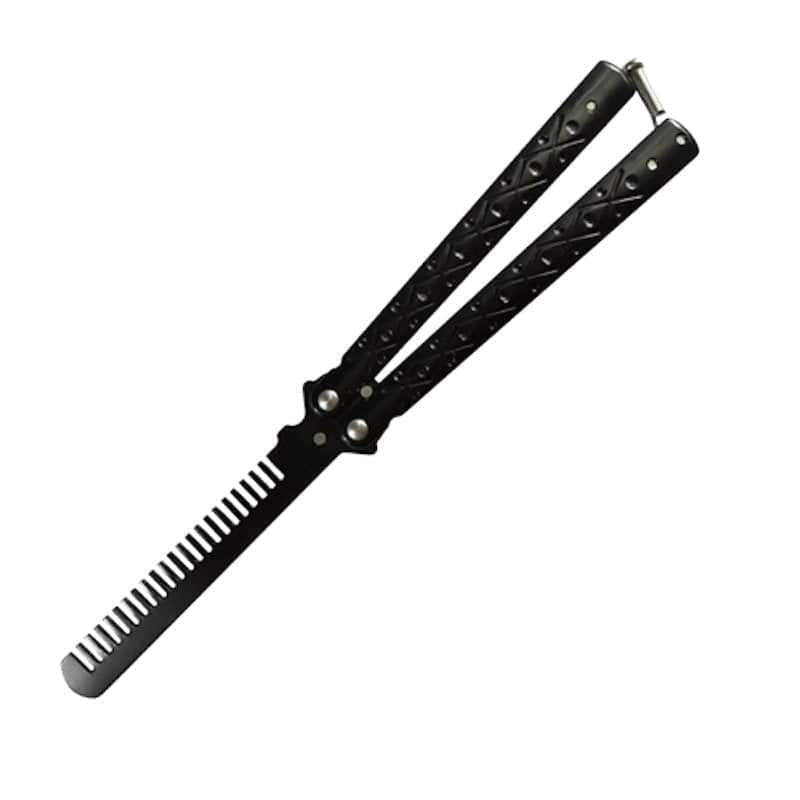 Cuchillo Mariposa Balisong Peine De Barba