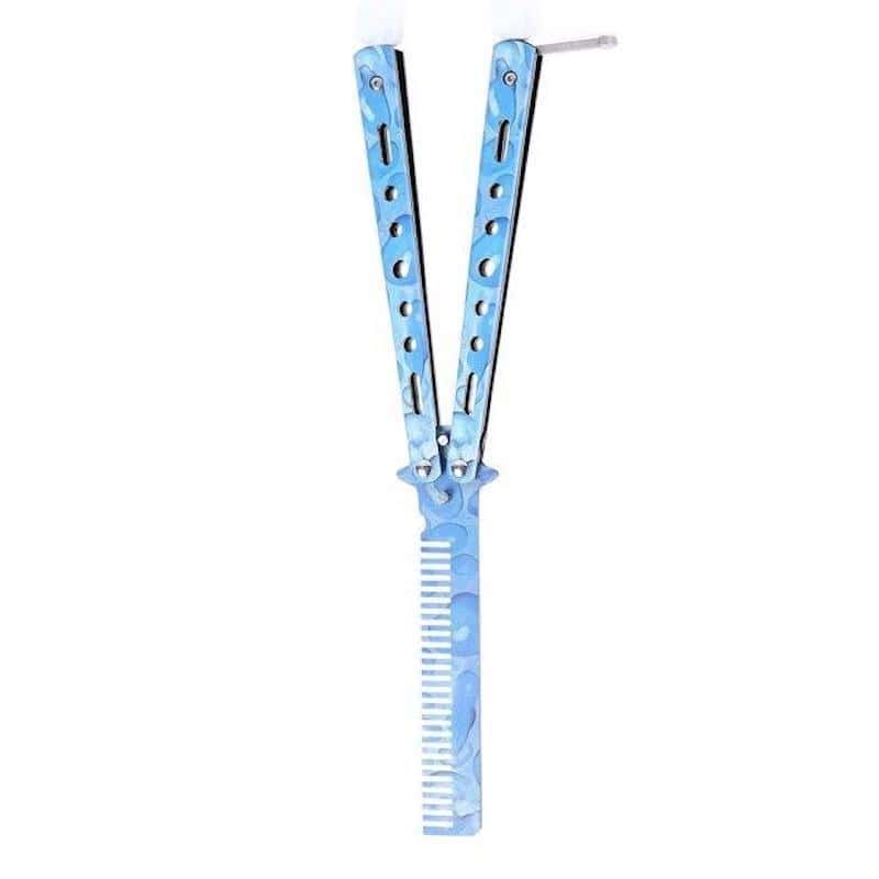 Cuchillo Mariposa Balisong Azul