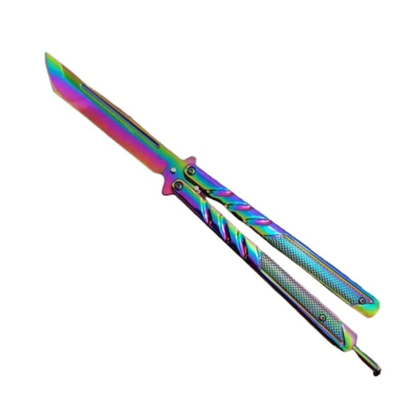 Cuchillo Mariposa Balisong Arcoíris