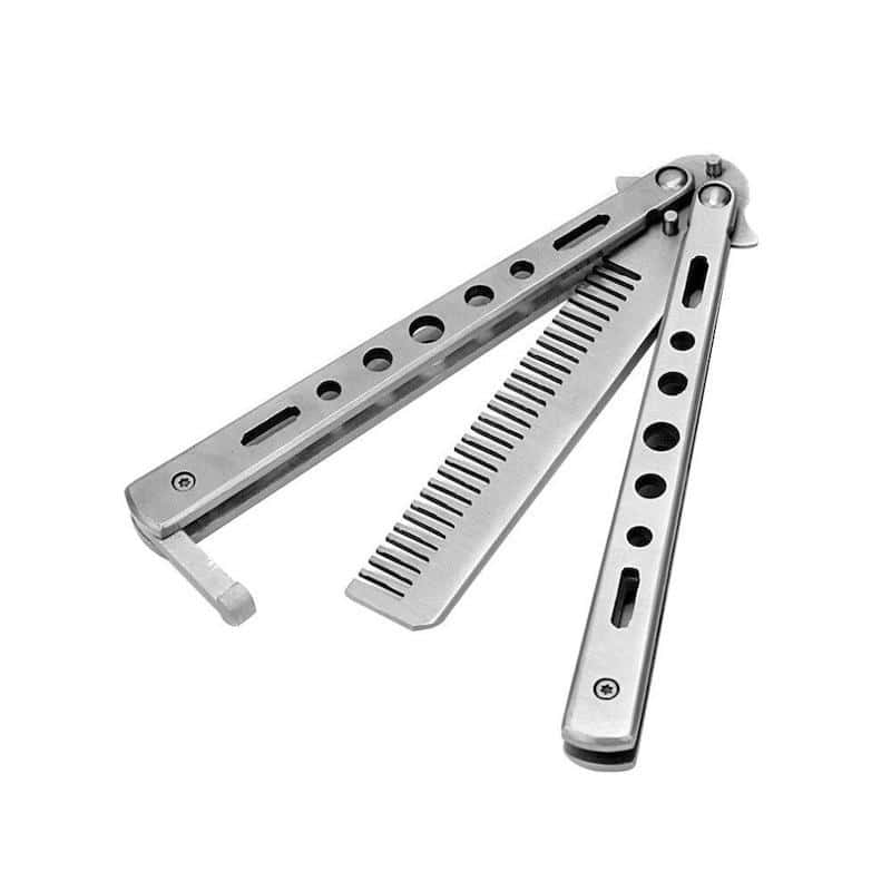 Cuchillo Mariposa Balisong Gris