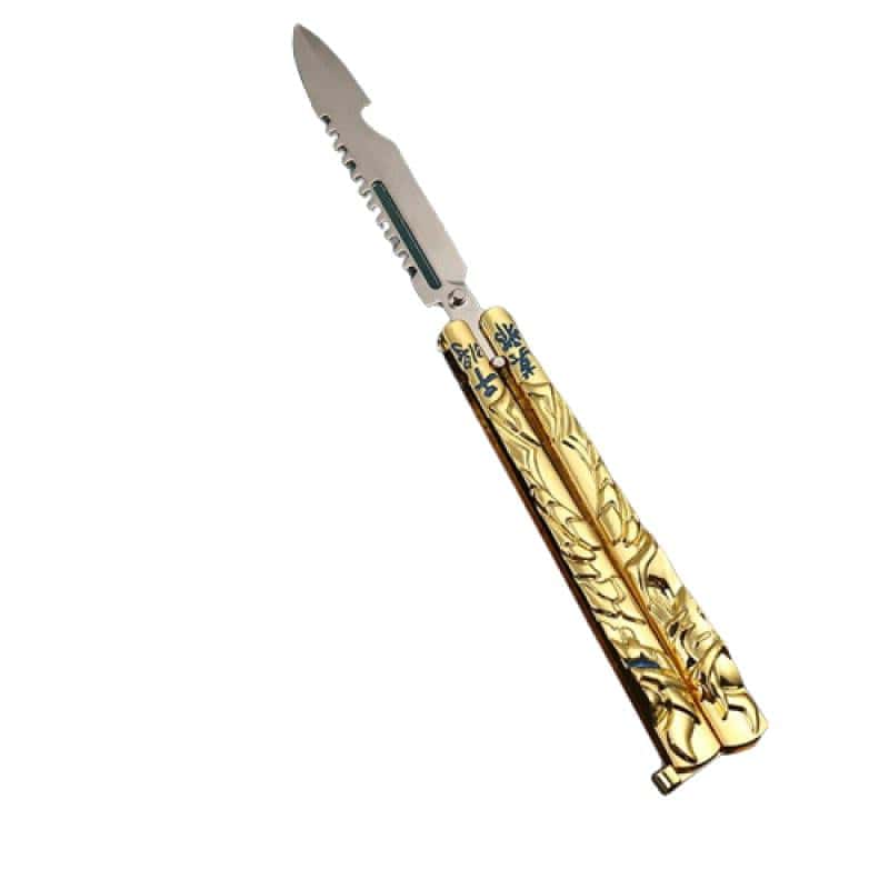 Cuchillo Mariposa Balisong Oro