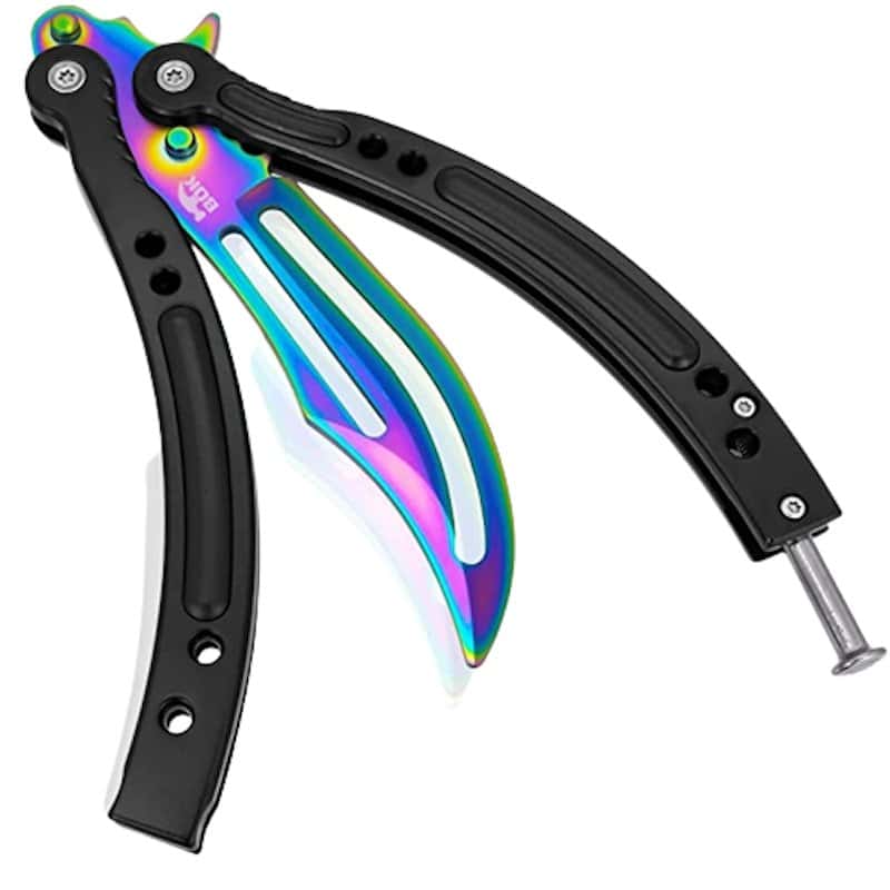 Cuchillo Mariposa Balisong Arcoíris