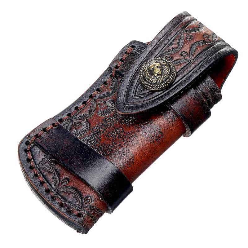 Fundas De Cuero Para Cuchillos Plegable Marrón